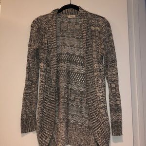 Gray/white marbled cardigan